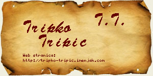 Tripko Tripić vizit kartica